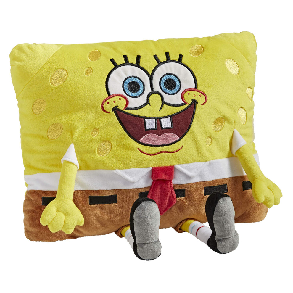 Photos - Other Toys Pillow Pets Nickelodeon Spongebob Squarepants 16 Stuffed Animal Toy Yellow Brown White Red Black Grey 