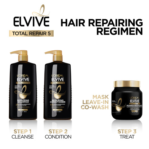 L’Oréal Paris L'Oreal Paris Elvive Total Repair 5 Σαμπουάν και Conditioner για Κατεστραμμένα Μαλλιά, 28 Oz (Σετ 2) 2