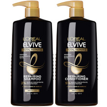 L 'Oreal Paris Elvive Total Repair 5 Repairing Shampoo and Conditioner for Damaged Hair, 28 Ounce (Set of 2)