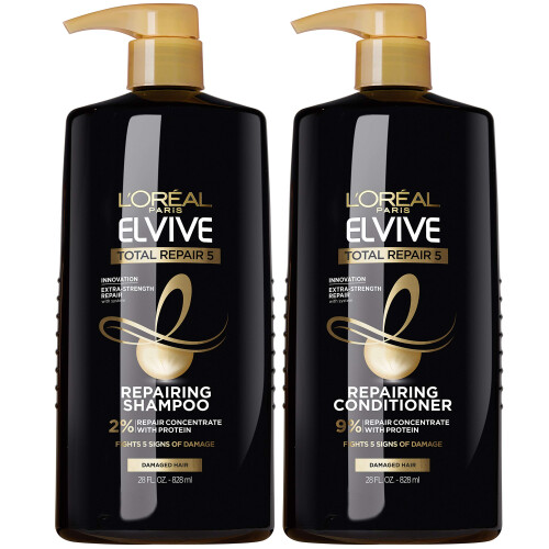 L’Oréal Paris L'Oreal Paris Elvive Total Repair 5 Σαμπουάν και Conditioner για Κατεστραμμένα Μαλλιά, 28 Oz (Σετ 2)