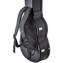 Custodia rigida per chitarre Ortega Deluxe con spallacci e imbottitura ergonomica per trasportare la tua custodia rigida come una borsa da concer