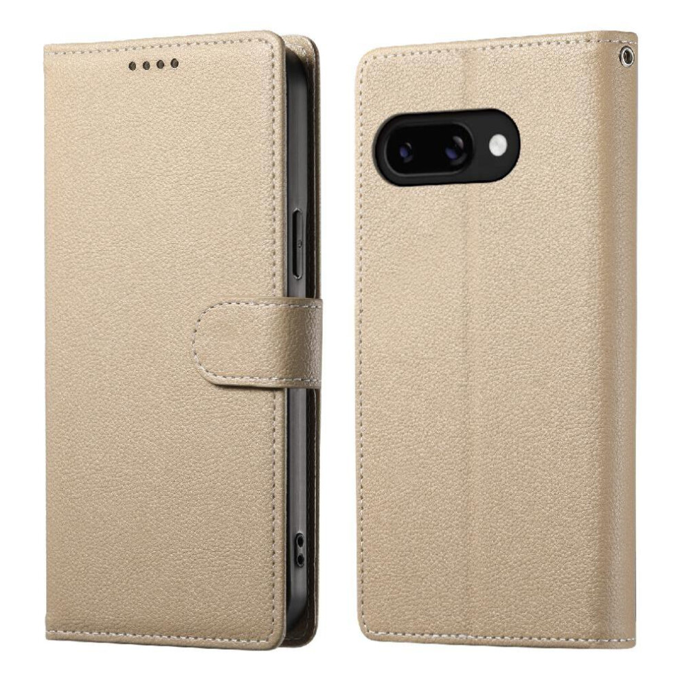 (Khaki ) Case For Google Pixel 9A Shockproof Card Slots Magnetic Closure Daily Use 764490290357