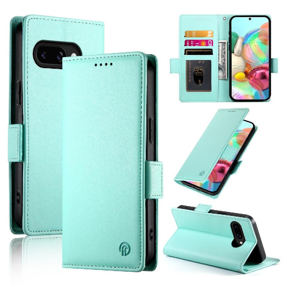 (Green) Flip Case For Google Pixel 9A Wallet Flip Business Card Slots Daily Use Green 764490291262