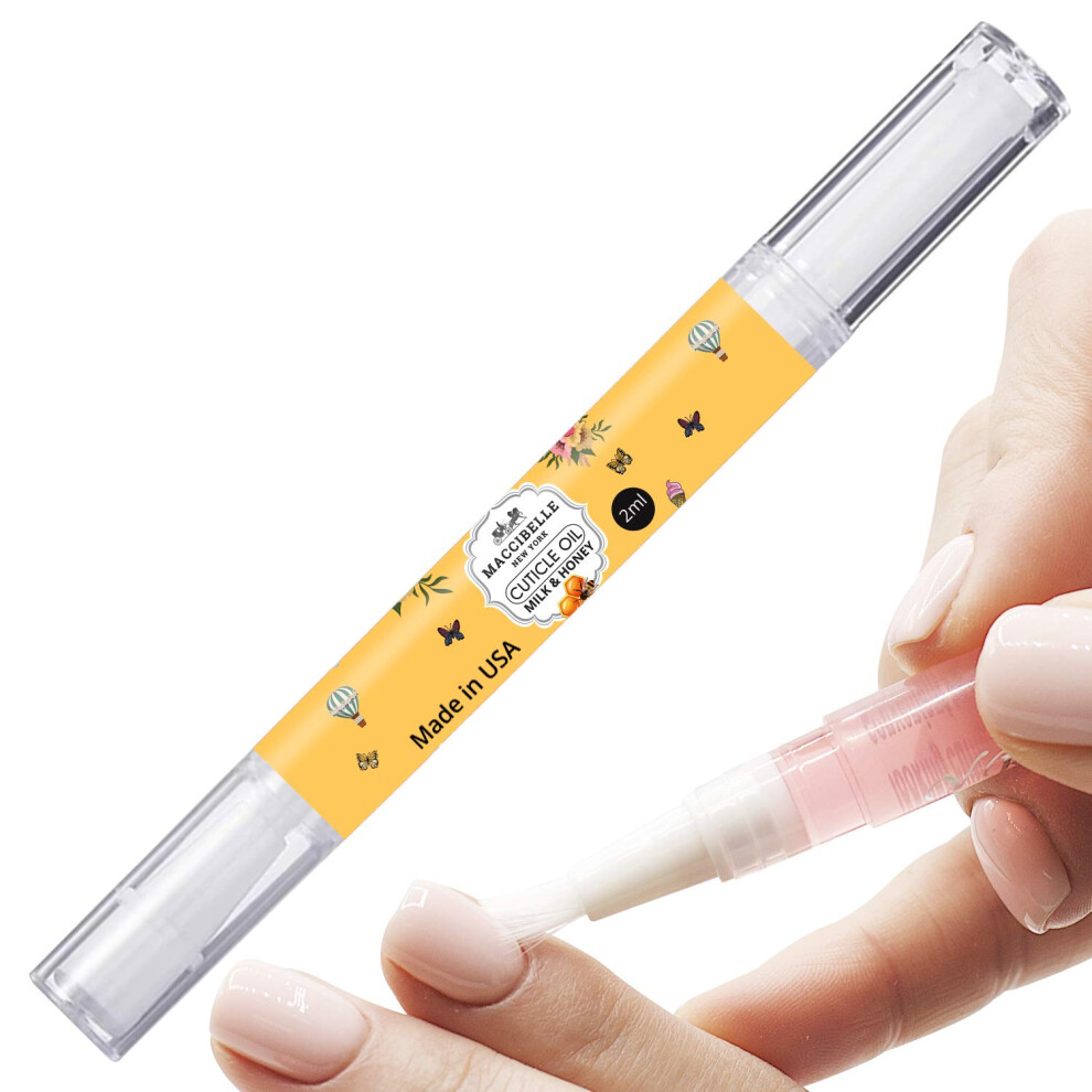Maccibelle Milk & Honey Pure Cuticle & Nail Oil Pen 2Ml Heals Dry Cracked Cuticles.