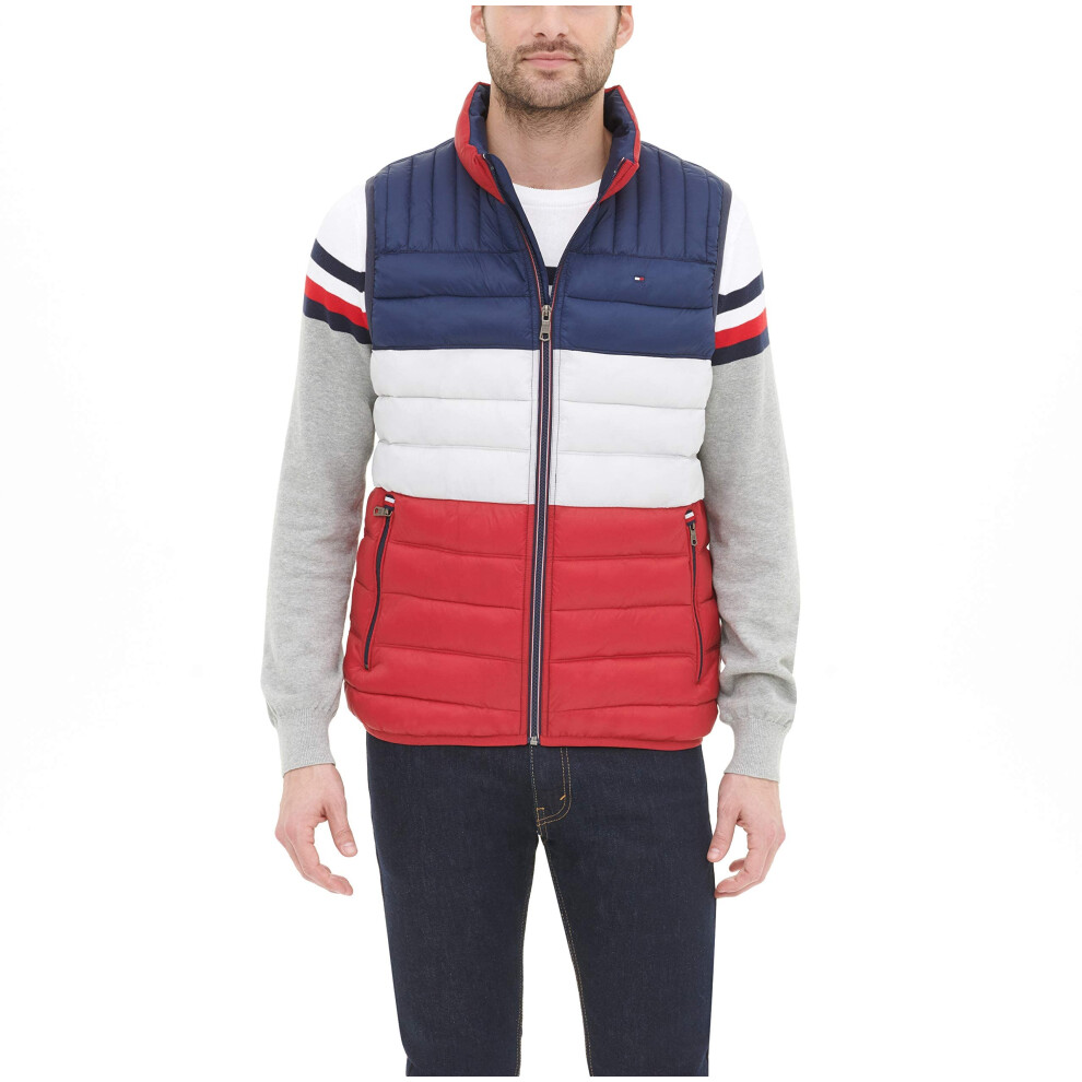 Tommy Hilfiger Men's Lightweight Ultra Loft Quilted Puffer Vest (Stand