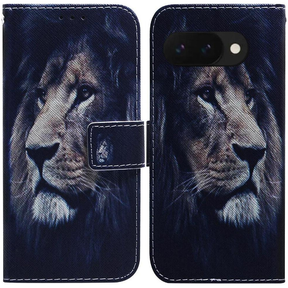 (C6) Flip Case For Google Pixel 9A Painted Card Slots Wallet Pu Leather Magnetic Closure 764490291958