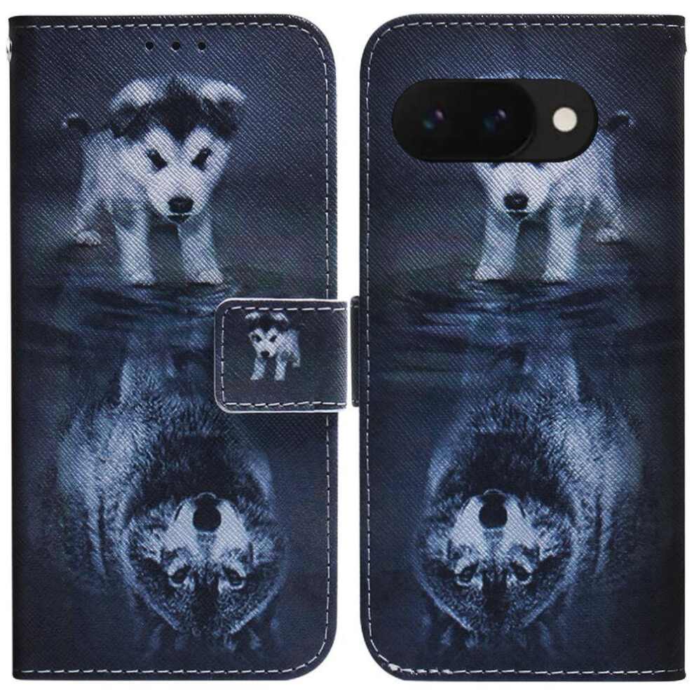(C7 ) Flip Case For Google Pixel 9A Painted Card Slots Wallet Pu Leather Magnetic Closure 764490291965
