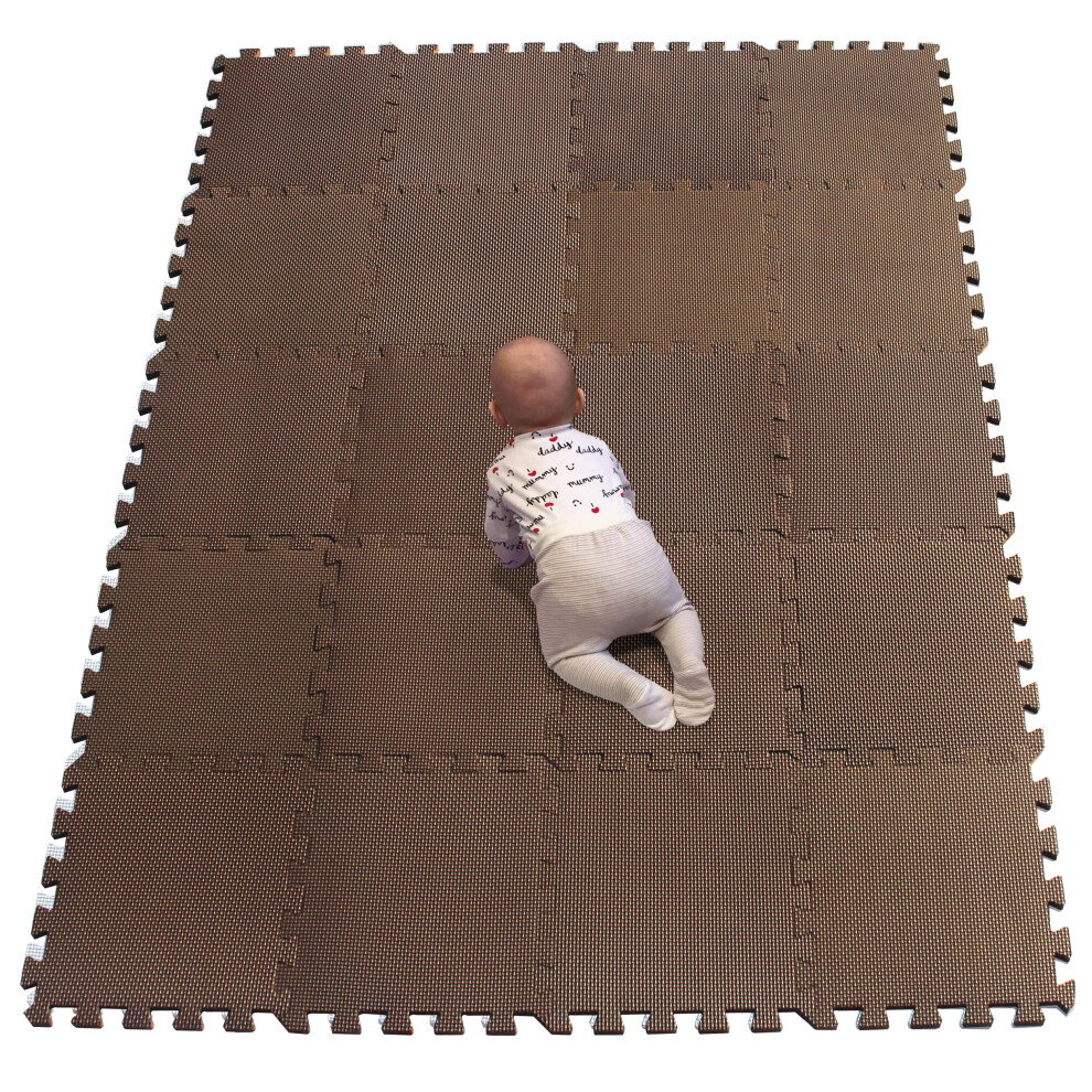 Yiminyuer 20 Tiles (30Cm?30Cm?1Cm Each Tile) Baby Soft Puzzle Play Mats Kids Thick Eva Foam Floor Toddlers & Children's Soft Interlocking