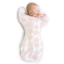 SwaddleDesigns bergangs-Pucksack, Arme hoch, halblange rmel und Fustlingsmanschetten, Pucksack fr Neugeborene, bergang zum Babyschlafsack, tragb