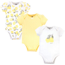Hudson baby unisex bomuld bodysuits citron 6-9 m?neder