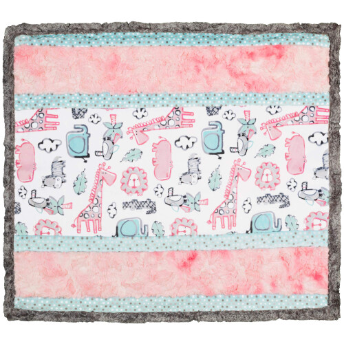 Shannon Fabrics Μινκί Κούνια Wee Ones Λιοντάρι Ροζ