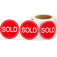 Rda sm slda klistermrken Dot 1 """" Runda slda frsljningsstllen Prispriser Inventory Control Etiketter fr detaljhandelsfrsljning 500/rol