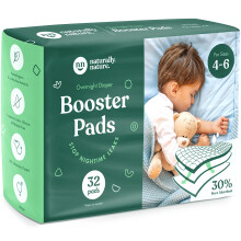 Assorbenti aggiuntivi Naturally Nature Overnight Diaper Doubler con adesivo per pannolini pull-on e normali, protezione dalle perdite notturne pe