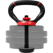 Yes4All Comfortable Grip Adjustable Kettlebell Handle Converter for 1 inch Weight Plates - Red