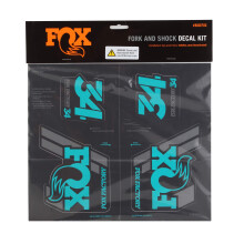 Fox Racing Shox Heritage Gabel- und Stodmpfer-Aufkleber-Set, Trkis, Einheitsgre