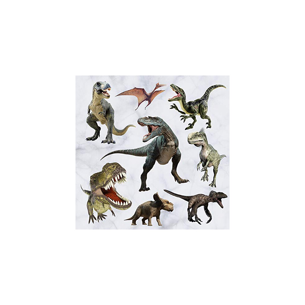 3D Watercolour Dinosaur Kids Wall Stickers Peel And Stick Remo Kiddale