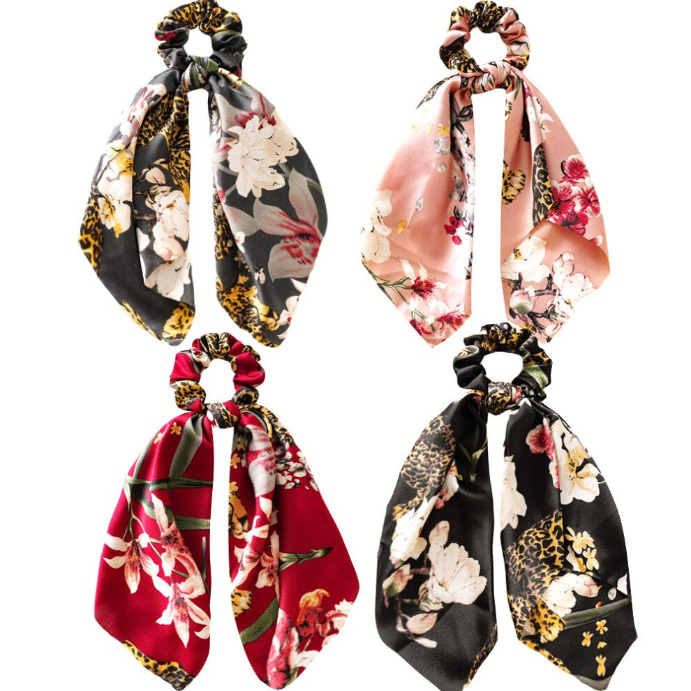 Elastici Per Capelli In Seta Paisley Con Fiocchi E Fiocchi Per Capelli Stampati A Fiori-image