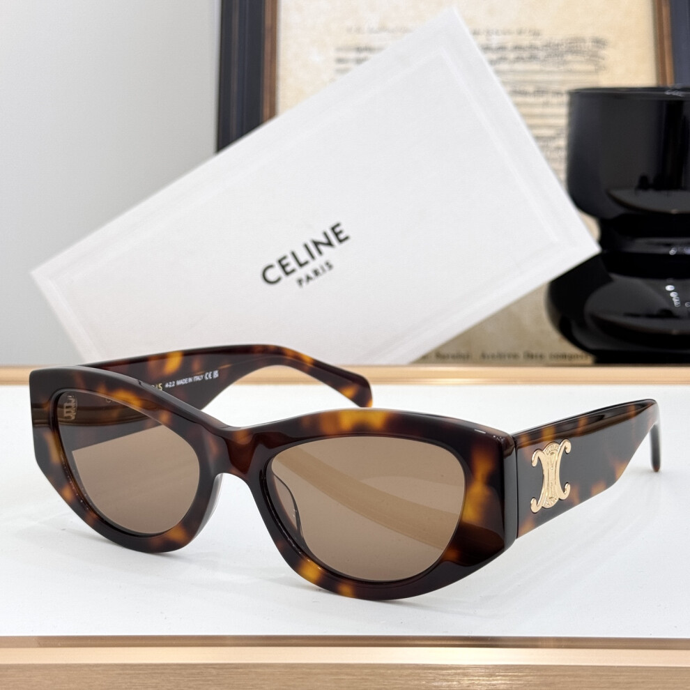 Brand New CELINE Sunglasses CL 4S308U 53E Havana-Gold/Dark Brown For  Men Women