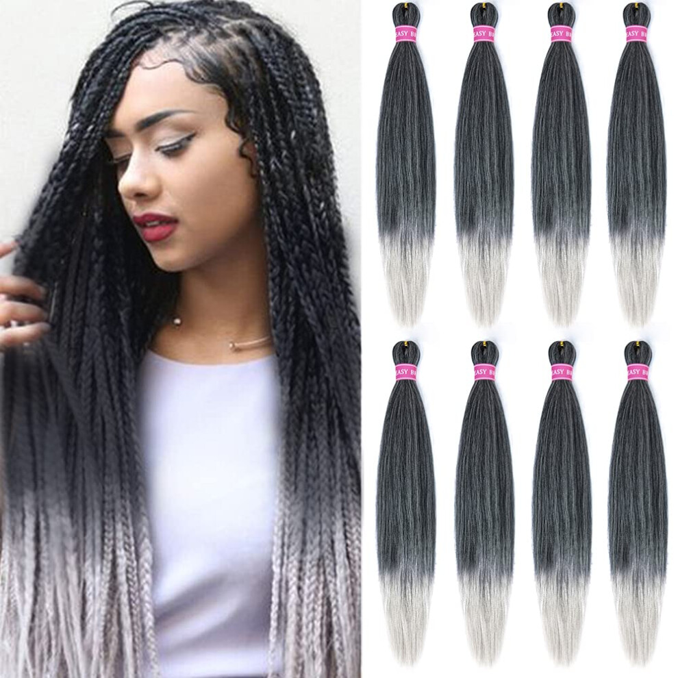 Aqinbel Unisex Prestretched Braiding Hair 26 Inches 8 Bundles Itch Free Synthetic Fiber Crochet Twist Braids Yaki Texture Braiding Hair Extension