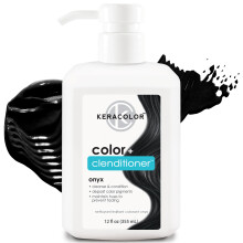 Keracolor Clenditioner ONYX Hair Dye - Semi Permanent Hair Color Depositing Conditioner  Cruelty-free  12 Fl. Oz.