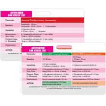 Antepartum Non Stress Test Reference Horisontalt badge -kort - Fremragende ressource til sygeplejersker Sygeplejersklinikker og RN -studerende -