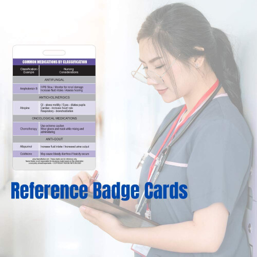 Common Medications by Classification Reference Vertical Badge Cards - 2