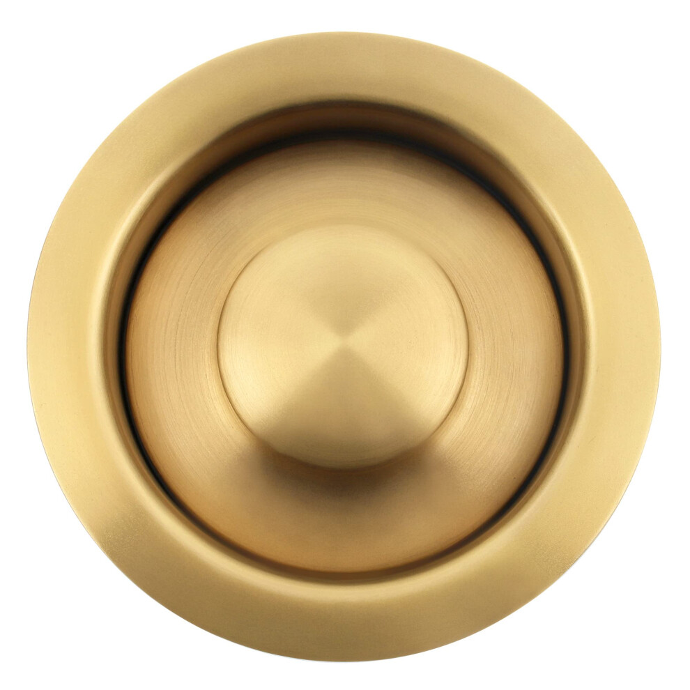 LQS Golden Kitchen Sink Garbage Disposal Flange & Stopper - Fits Standard 3.1 in Drain Hole, B08611C677