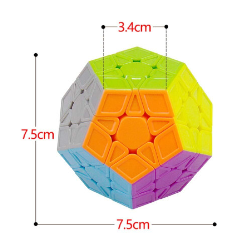 Megaminx Speed Cube, Χωρίς Αυτοκόλλητα 3x3x3 Πενταγωνικός Κύβος Μαγείας 2