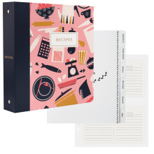 Jot & Mark 3-rings receptenmap Mise En Place, 8,5"" x 9,5"" receptenmap