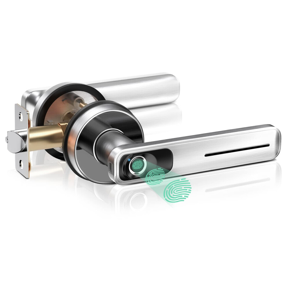 Geek Smart Fingerprint Door Lock - Biometric Door Knob Fingerprint Door Knob Keyless Entry Door Locks with Handle Door Lever for Homes/Apartments/Off