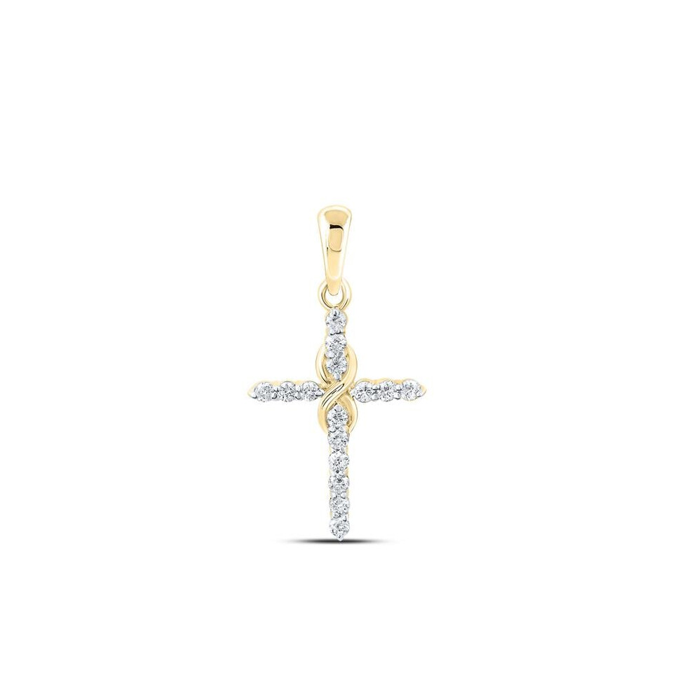 GND 184296 10K 0.16 CTW Diamond CN Fashion Cross Pendant-image-OPC-PG9HJMH-NEW