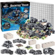 Monster Adventure Terrain 107-delar Målade Klippformationer Basuppsättning