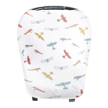 Baby Car Seat Cover Canopy and Nursing Cover MultiUse Stretchy 5 in 1 Gift Ace by Copper Pearl
