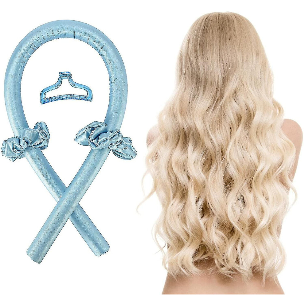 (blue) Silk Hair Curler - Heatless Curler, Heatless Curls, Heatless