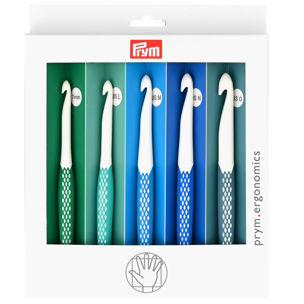 Prym Ergonomics Crochet Hook Set  Large 7mm  L  M  N  O