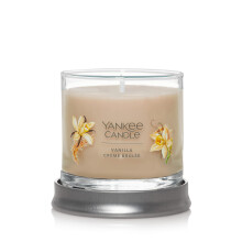 Yankee Candle Vanilla CRME Brl? E Semnatura parfumata 4.3oz Small Tumbler Single Wick Candle Peste 20 de ore de timp de ardere