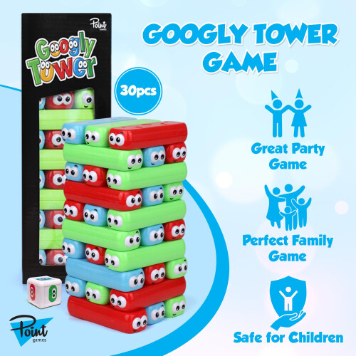 Point Games Googly Tower - Stacking Tower Game With Fun Design - Developmental & Interactive Puzzle Test Stabilizing Skills - Ages 3+ 1