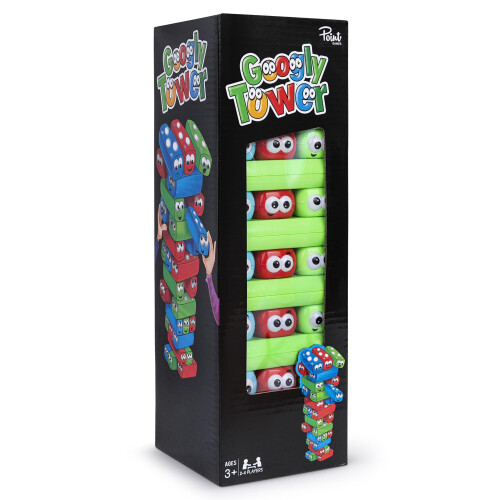 Point Games Googly Tower - Stacking Tower Game With Fun Design - Developmental & Interactive Puzzle Test Stabilizing Skills - Ages 3+