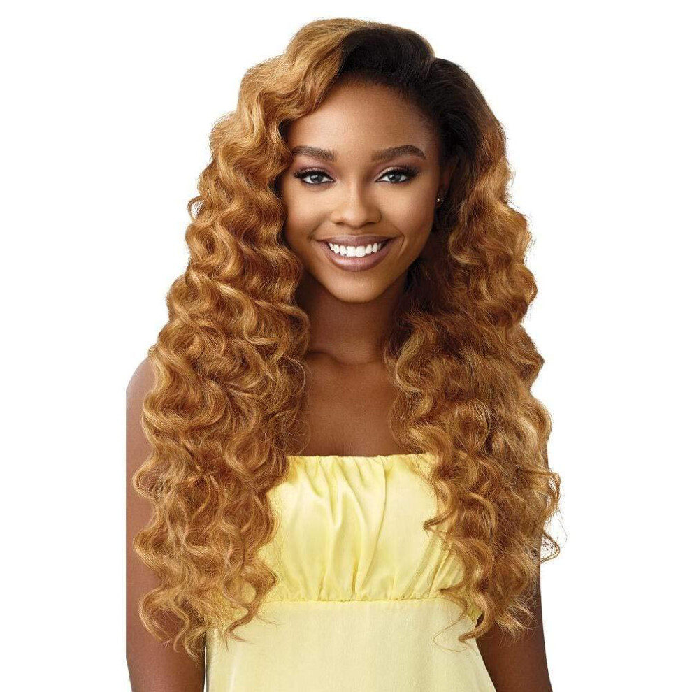 Outre Converti Cap Synthetic Wig - WAVY BABY (1B Off Black)