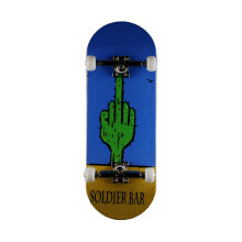 SOLDIER BAR Fingerboards compleet (5 lagen Canadese esdoorn 34mmx 98mm DECK) Finger Skateboards (+34mm Truck+Bolvormige wielen) (Cactus)