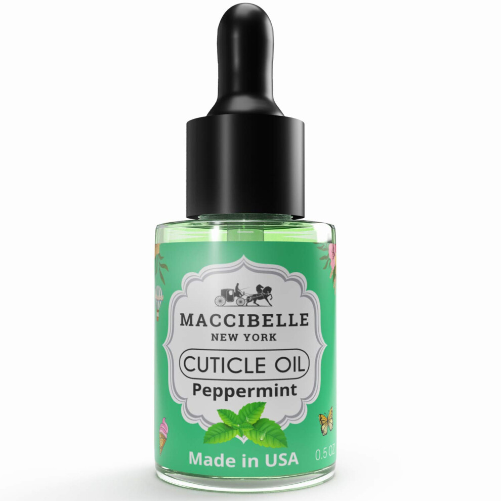 Maccibelle Nagelriemolie 0,5 Oz - Heelt Droge, Gebarsten Nagelriemen (Pepermunt 0,5 Fl Oz)-image