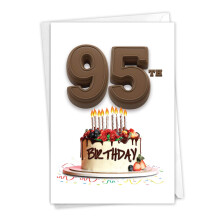 NobleWorks - 95th Milestone Happy Birthday Card - Funny Card for 95 Ye