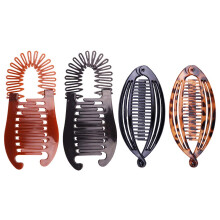 Nifocc in elkaar grijpende bananenkammen stretch flexibele haarkammen clips vissenstaart paardenstaart houder clips voor vrouwen en meisjes 4 stuks b
