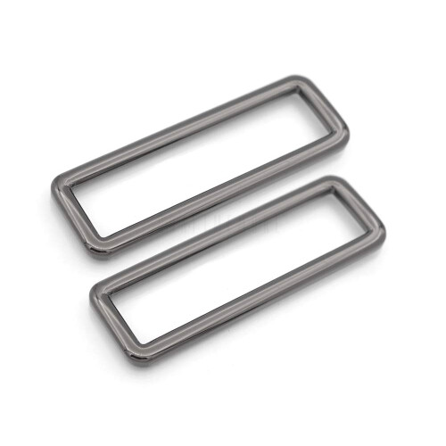 CRAFTMEMORE Fivelas Retangulares de 2 Polegadas Metal para Cintos de Bolsa, 4 pcs SCLP (2 Polegadas, Gunmetal)