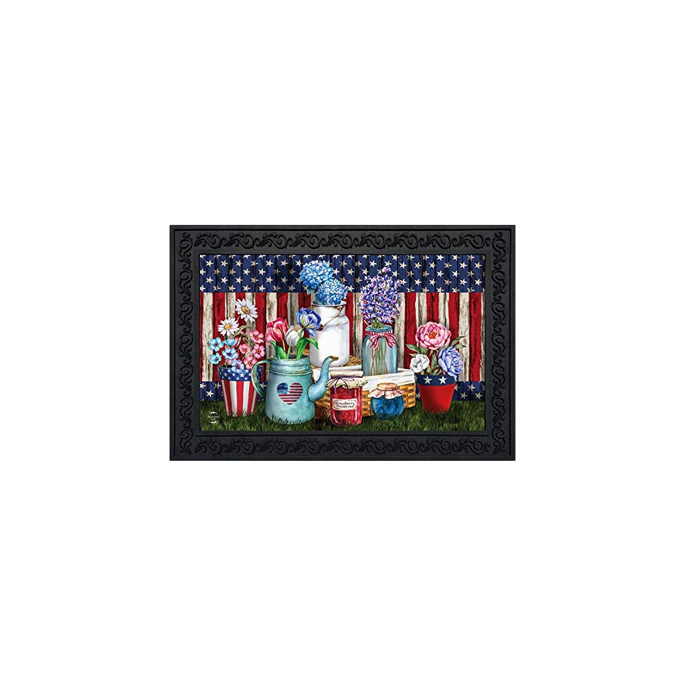 Paillasson d'   t    Briarwood Lane American Picnic Patriotic Indoor Outdoor 30 x 18