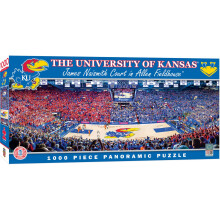 MasterPieces - 1000-dielna skladacka NCAA Kansas Jayhawks Panoramatický výhlad na basketbalový štadión Zábava pre dospelých a rodinu 13"" x 39