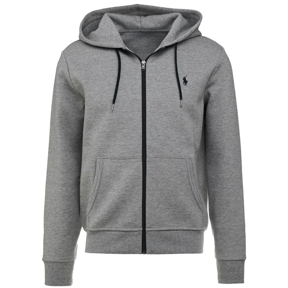 POLO RALPH LAUREN Double Knit Tech Fleece Hoodie - XL - Salt&Pepper He