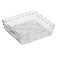 Oggi Clear Sertar Organizator - 6 """" X 6.25 """" - Ideal pentru organizarea sertarelor de bucatarie birou birou argintiu ustensile de bucatarie cos