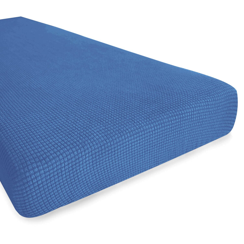 Housses de coussin extensibles Hokway pour canap    (bleu fran   ais, taille moyenne)