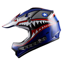 WOW Youth Kids Motocross BMX MX ATV Dirt Bike Mountain Helmet Shark Blue